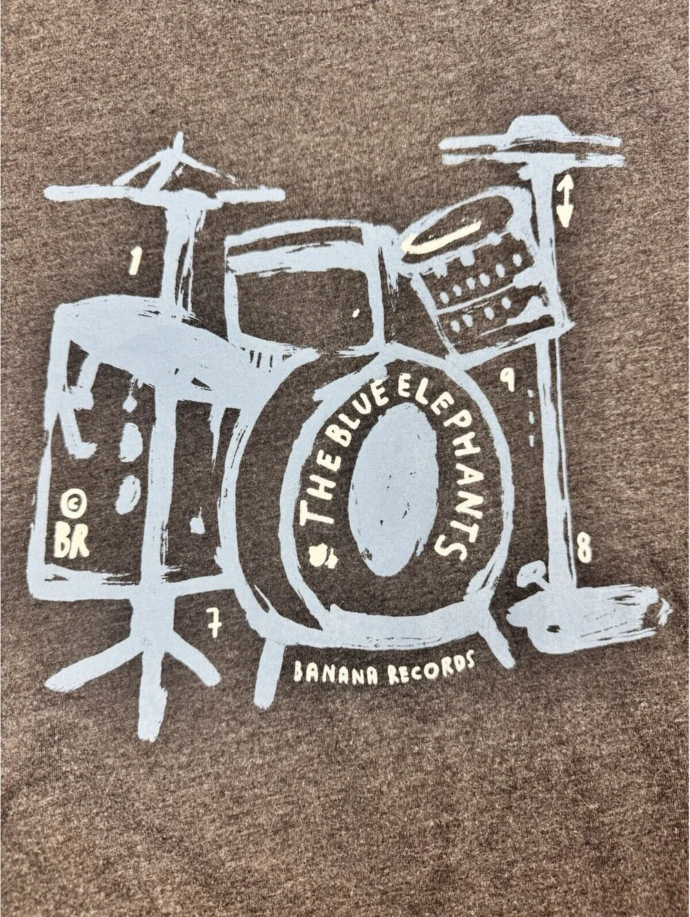 Banana Republic T Shirt Mens XL Short Sleeve Light Grey Crew Neck Drum Set